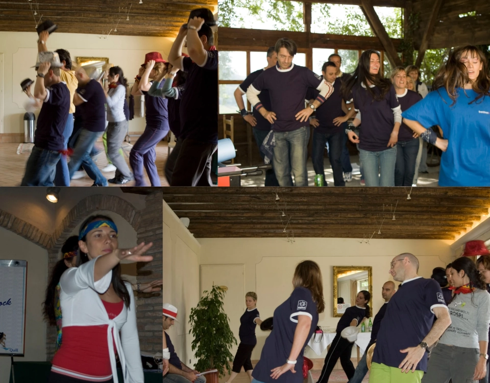 Balli in azienda durante un team building