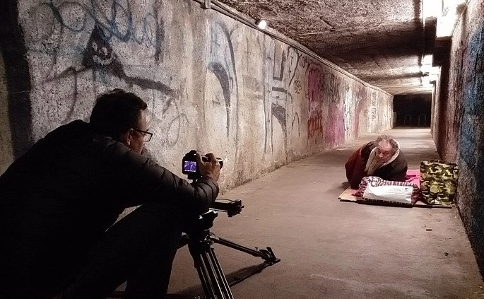 Ripresa di una scena di un cortometraggio